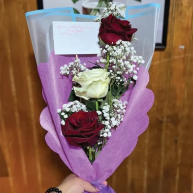 Bouquet de 3 rosas