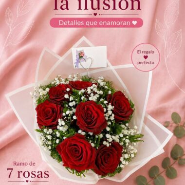 Ramo de 7 rosas rojas